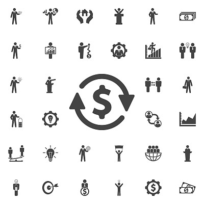 货币转换图标。图片下载