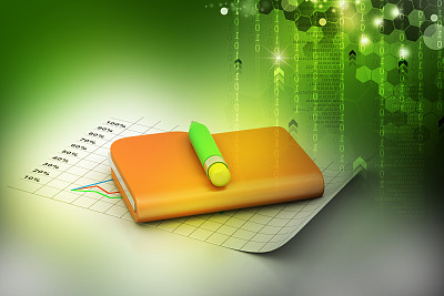 统计图表与档案文件夹图片下载