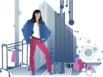 快乐购物者图片下载