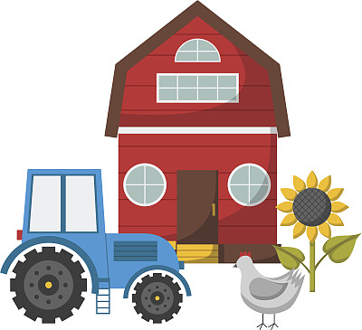 矢量卡通农场市场背景图片下载