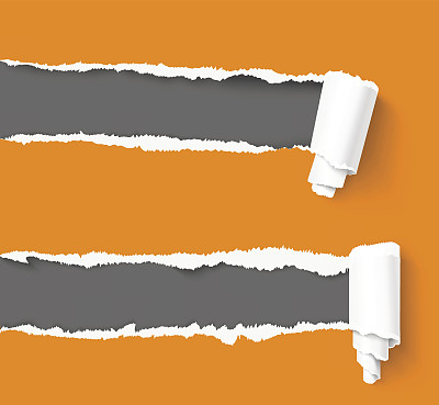 撕成一卷的纸素材图片