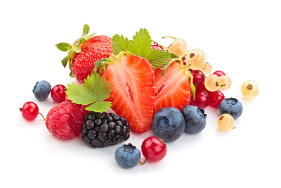 带叶子的新鲜水果。图片下载