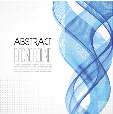 抽象蓝色透明波背景图片下载