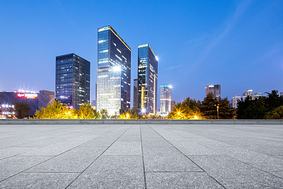 现代建筑的空砖地板图片下载