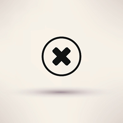 不赞成勾选图标，孤立矢量图。图片下载