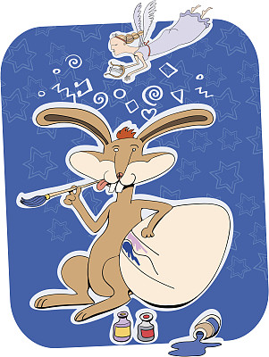 兔子画鸡蛋图片下载