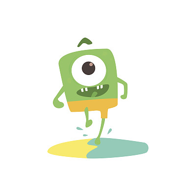 在海滩上制作Splashes Monster图片下载