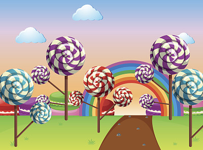 糖果田场景图片下载