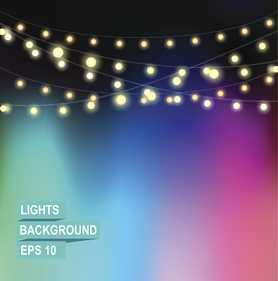 散景花环灯。图片下载