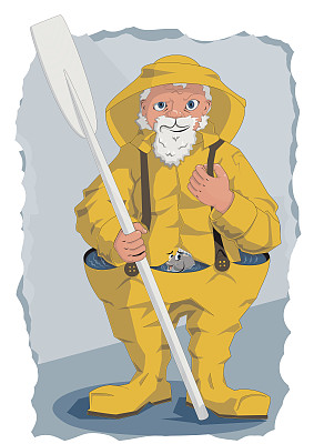 黄色的渔夫图片下载