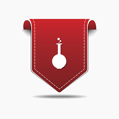烧瓶图标红色矢量图标设计图片下载