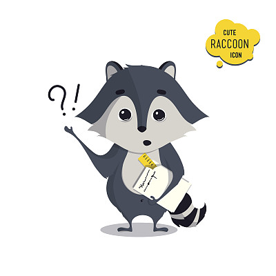 万能可爱的浣熊配家庭浣熊图片下载