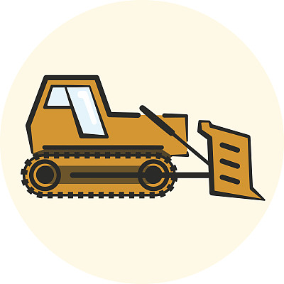 彩色轮廓土方图标图片下载