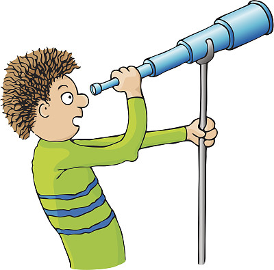 孩子用望远镜图片下载