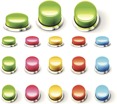 一组光滑的空按钮图片下载
