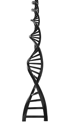 3D渲染DNA结构抽象背景素材图片