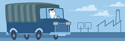 横幅,复古的卡车图片下载