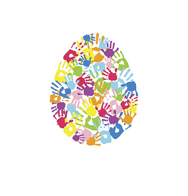 由手印制成的鸡蛋图片下载