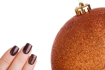 棕色的指甲油。图片下载