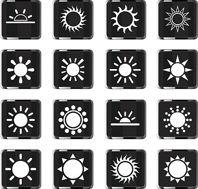 太阳图标集图片下载