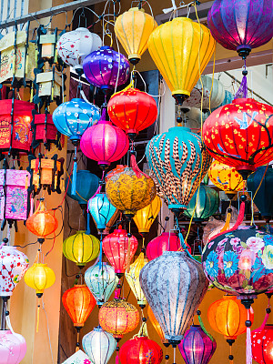 越南会安的彩灯素材图片