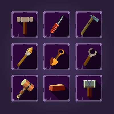 一套卡通手工工具图片下载