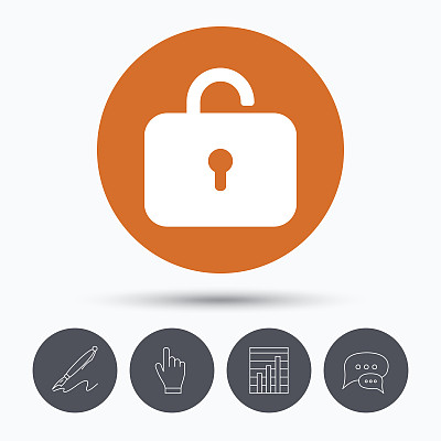 锁定图标。隐私储物柜的迹象。图片下载