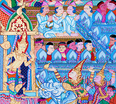 泰国寺庙壁画图片下载