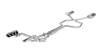 排气管系统没有阴影的白色背景3d图片下载