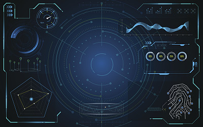 高科技HUD GUI屏幕概念背景模板素材图片