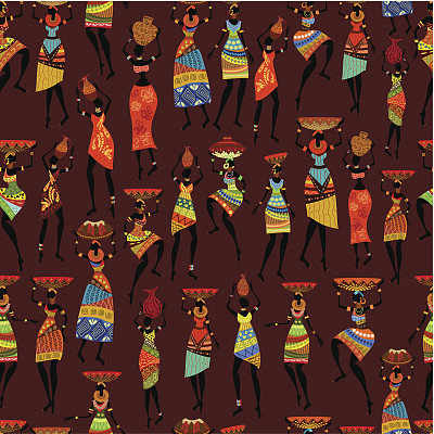 无缝纹理与非洲女性图片下载