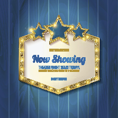 Showtime复古的迹象。图片下载