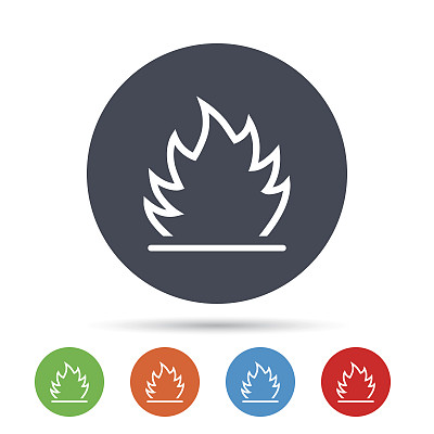 火火焰标志图标。热的象征。图片下载