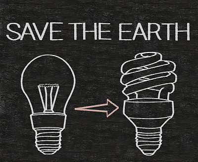 6、把拯救地球写在黑板背景上图片下载