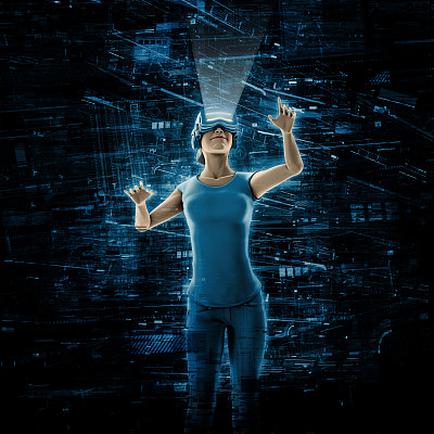 虚拟现实的女人图片下载