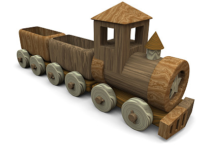 小火车玩具- 3d图片下载