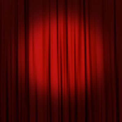红色的窗帘图片下载