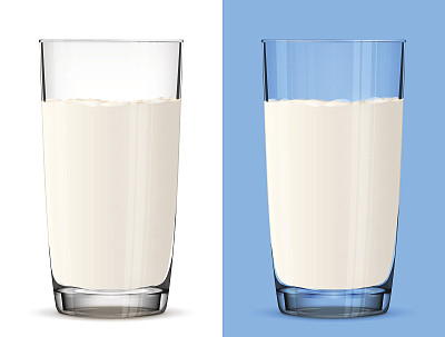 一杯牛奶孤立在白色背景上素材图片