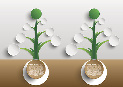 双胞胎树和根信息图图片下载