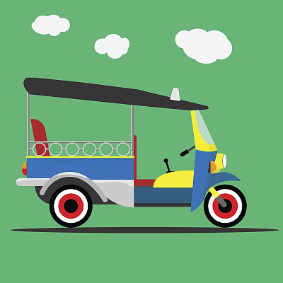 嘟嘟泰国出租车插图图片下载