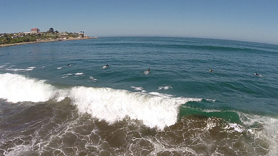 航拍图片在智利的一个冲浪海滩图片下载