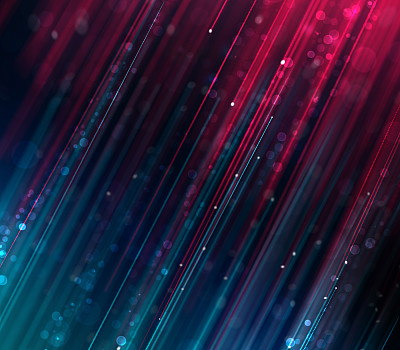 抽象模糊光线的蓝色和紫色背景。素材图片