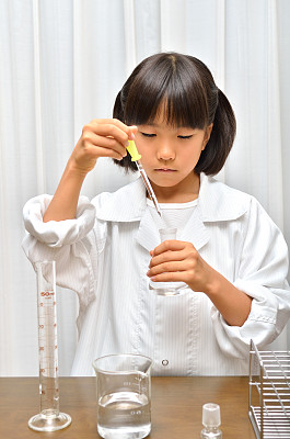 做科学实验的女孩图片下载