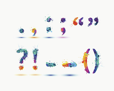 彩虹飞溅漆中鲜艳的特殊符号素材图片
