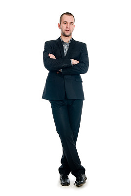 一个年轻商人的全身像图片下载