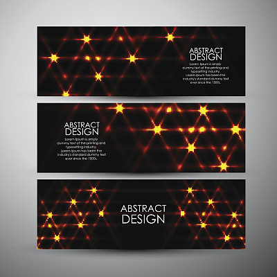 矢量横幅设置抽象背景。图片下载