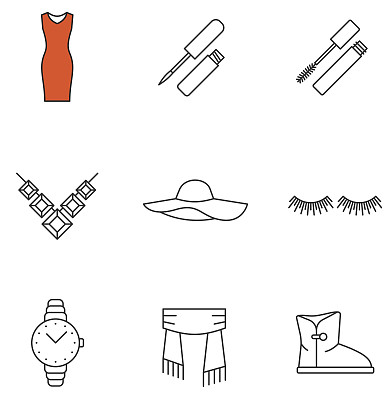 女性的配件图标图片下载