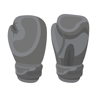 拳击手套单色图标图片下载