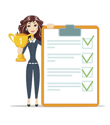 快乐的年轻女性赢家图片下载