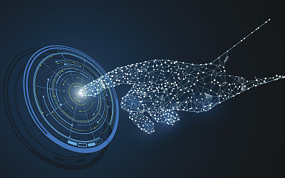 手触技术创新概念背景模板素材图片